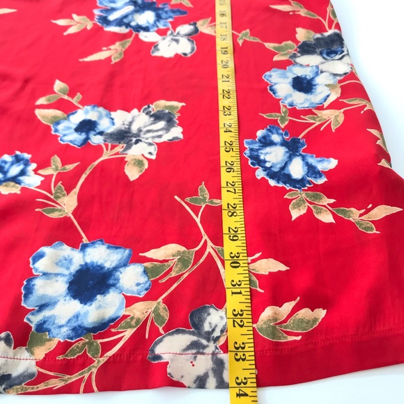 Forever 21 Red Floral Mini Shift Dress Size M - Picture 4 of 5